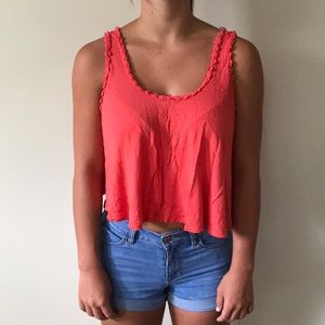 Coral Tank with flower detailing